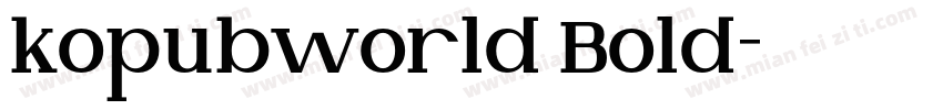 kopubworld Bold字体转换